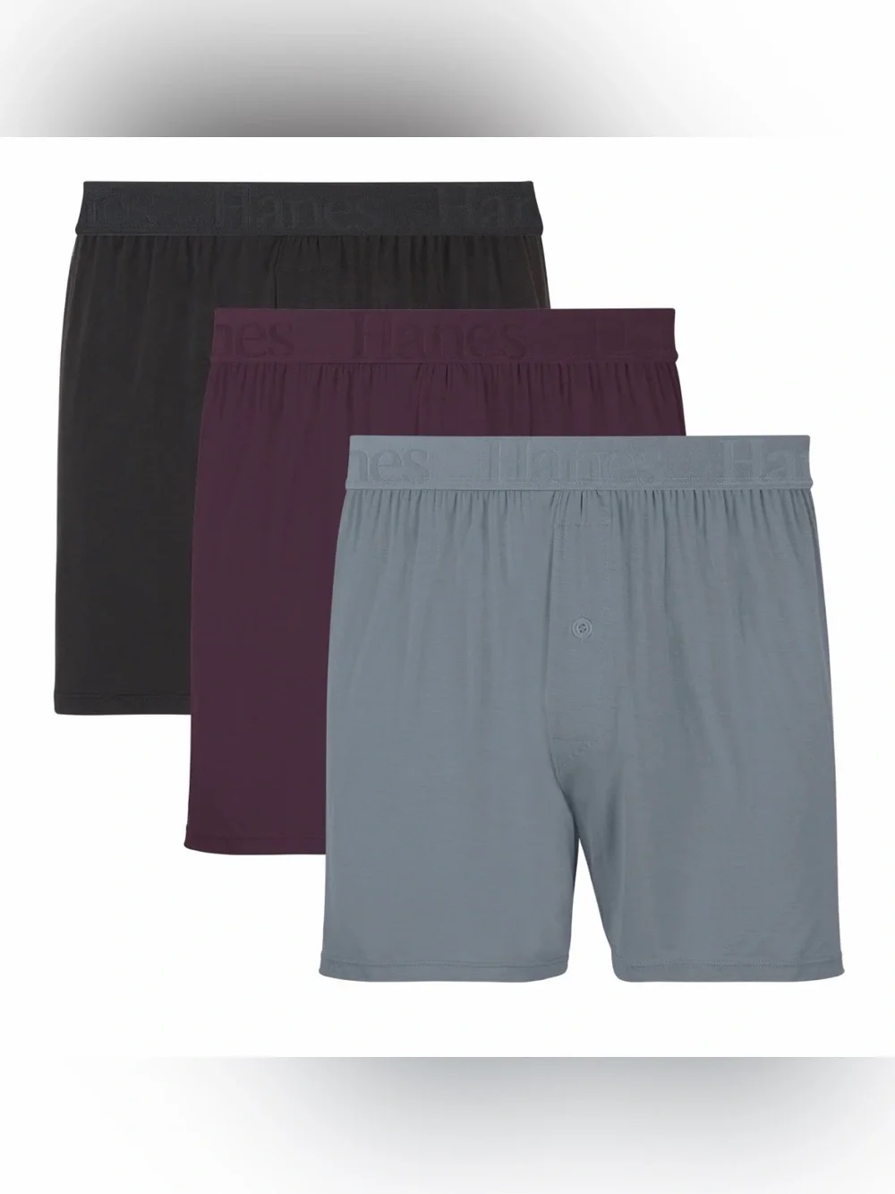 💜Hanes Men’s Boxers, 3-Pack, SuperSoft Knit Viscose from Bamboo SizeSmall(28-30)